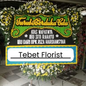 Steek werk duka cita rangkaian bunga segar