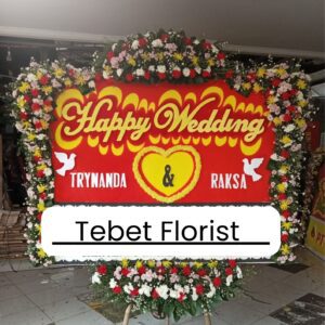 Bunga papan ucapan pernikahan Tebet Florist