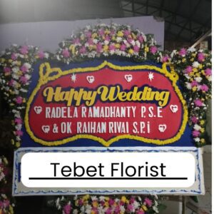 Bunga papan ucapan pernikahan desain minimalisTebet Florist